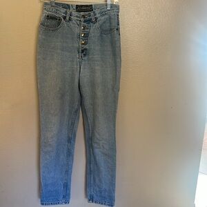 Vintage 80’s Authentic Paris Sport Club Brand Classic Fit High Rise 7 Button Fly